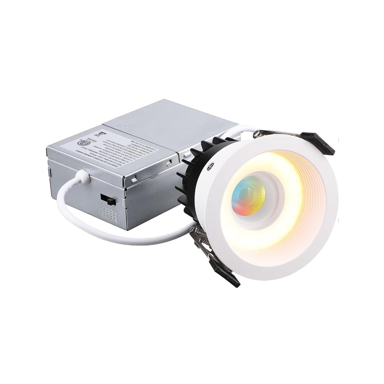 LumaRing — z1700  2"  9W  5CCT  Threaded Reflector Night Light  CRI 90 Dimmable  LED Recessed Downlight  With J-Box  White