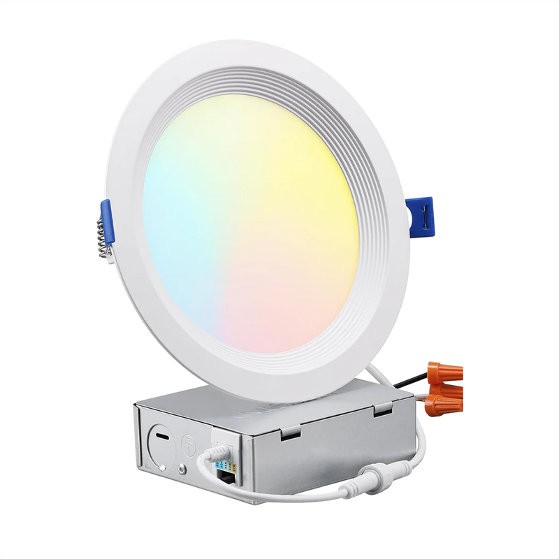 SpiraBeam — z1516/z1517/z1680 White Threaded LED J-Box Downlight 5CCT