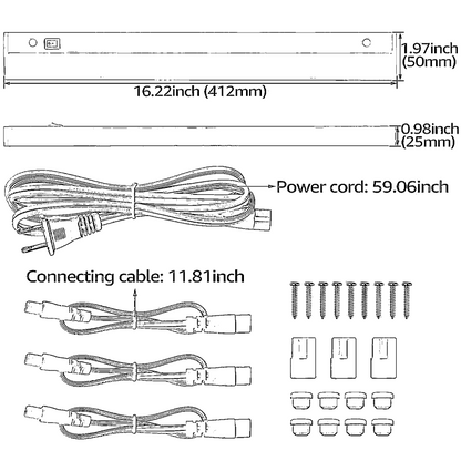 VersaLite 16" Linkable LED Under Cabinet Lights - White - 3000K/4000K/5000K