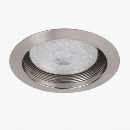 TORCHSTAR 6" Stepped Baffle with Detachable Trim - Satin Nickel